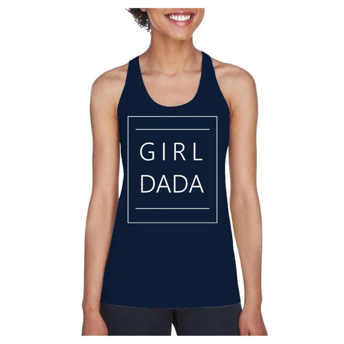 Girl Dada Cute Gift For Dad Women's Racerback Tank