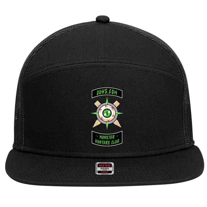 Guns Dot Com Monster Hunters Club 7 Panel Mesh Trucker Snapback Hat