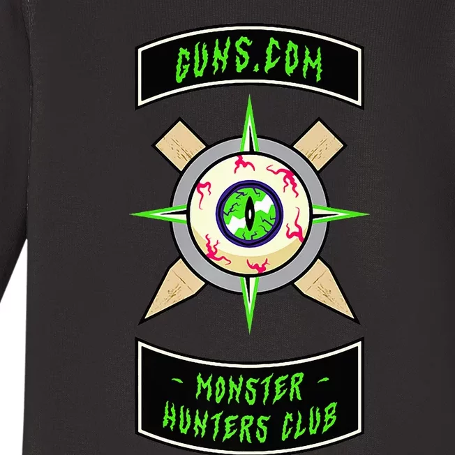 Guns Dot Com Monster Hunters Club Baby Long Sleeve Bodysuit