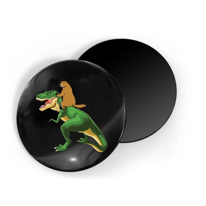 Groundhog Day Dinosaur Gift Shadow Magnet