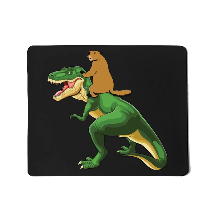 Groundhog Day Dinosaur Gift Shadow Mousepad