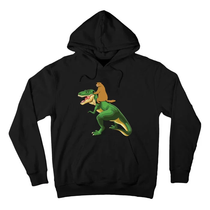 Groundhog Day Dinosaur Gift Shadow Tall Hoodie