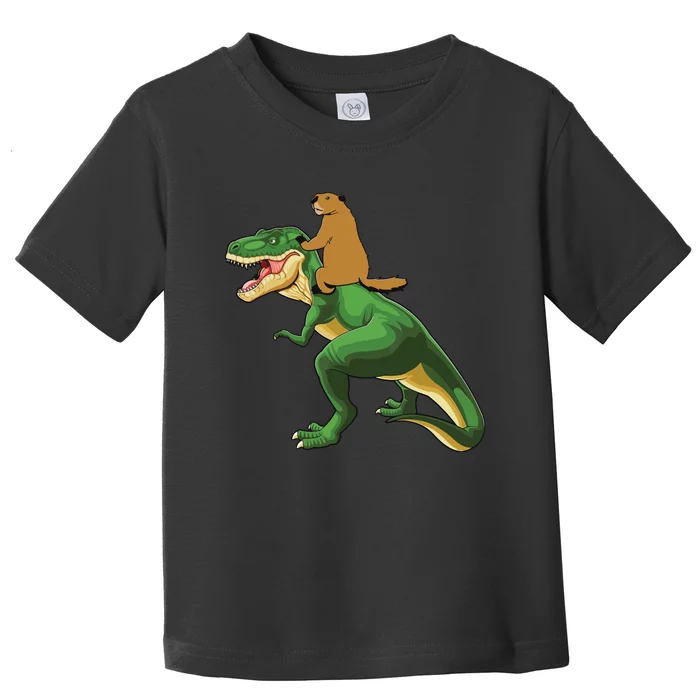 Groundhog Day Dinosaur Gift Shadow Toddler T-Shirt