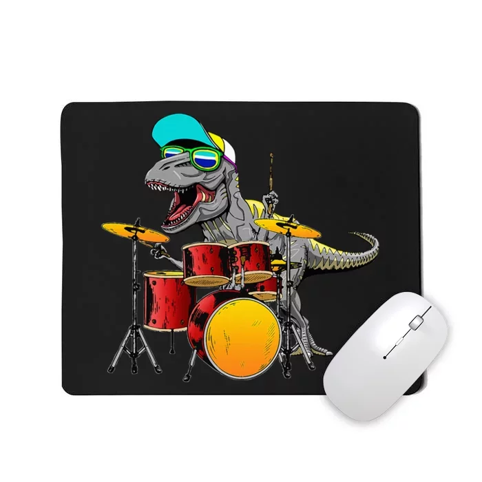 Great Dinosaurs Drums Music Playing T Rex Design Mousepad