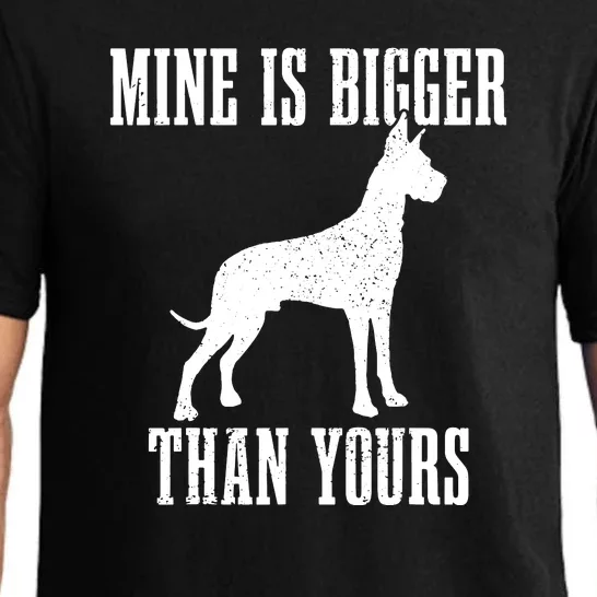 Great Dane Dog Mine Is Bigger Than Yours Great Dane Mom Dad Pajama Set