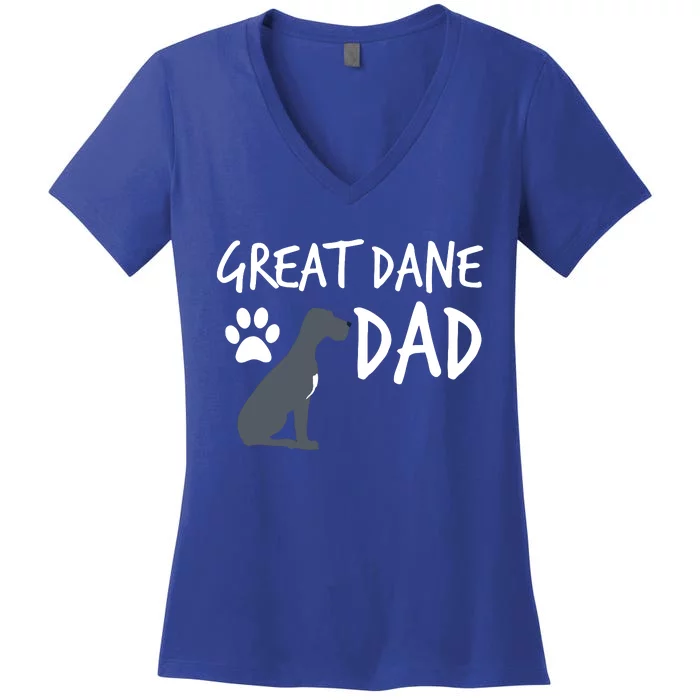 Great Dane Dad Dog Puppy Pet Lover Gift Women's V-Neck T-Shirt