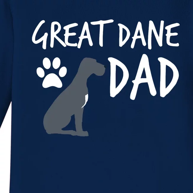 Great Dane Dad Dog Puppy Pet Lover Gift Baby Long Sleeve Bodysuit