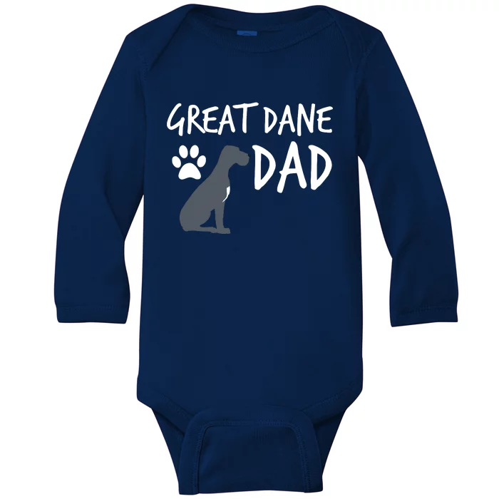 Great Dane Dad Dog Puppy Pet Lover Gift Baby Long Sleeve Bodysuit