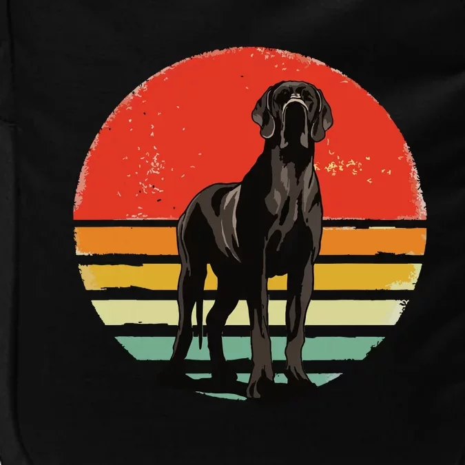 Great Dane Dog Lover Retro Vintage 70s Dog Pet Impact Tech Backpack