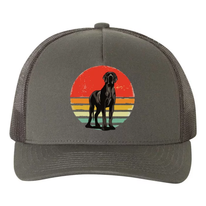 Great Dane Dog Lover Retro Vintage 70s Dog Pet Yupoong Adult 5-Panel Trucker Hat