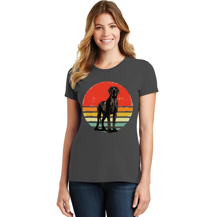 Great Dane Dog Lover Retro Vintage 70s Dog Pet Women's T-Shirt