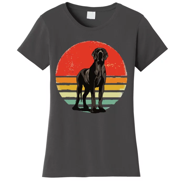 Great Dane Dog Lover Retro Vintage 70s Dog Pet Women's T-Shirt