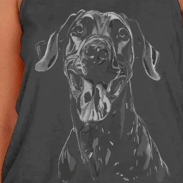 Great Dane Dog Animal Graphic Tees For Men Women Women's Knotted Racerback Tank