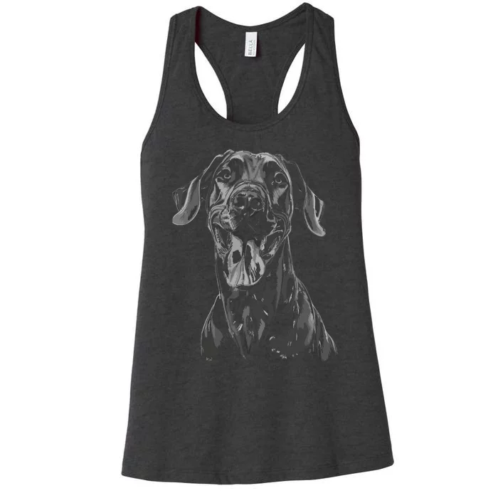 Great Dane Dog Animal Graphic Tees For Men Women Women's Racerback Tank