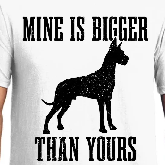 Great Dane Dog Mine Is Bigger Than Yours Great Dane Mom Dad Pajama Set