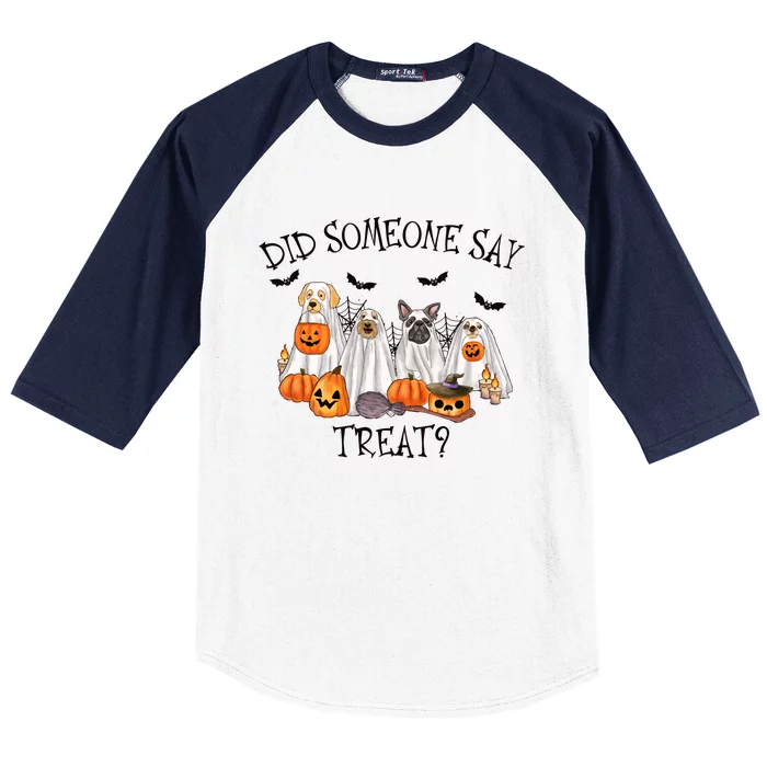 Ghost Dogs Did Someone Say Treat Baseball Sleeve Shirt