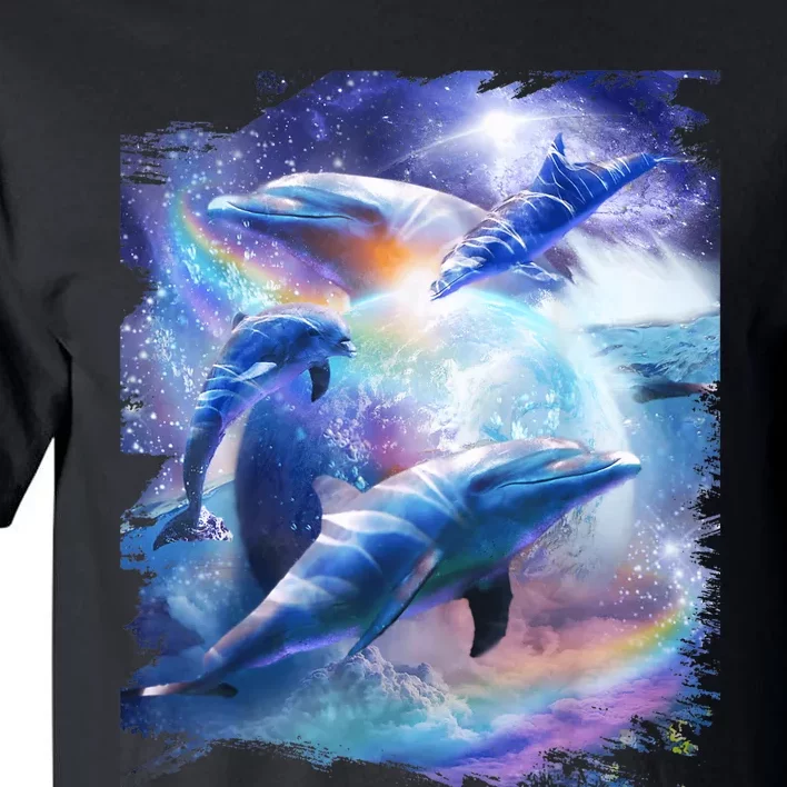 Galaxy Dolphin Dolphins In Space Tall T-Shirt