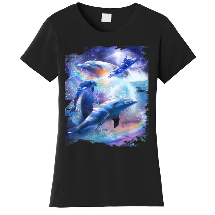 Galaxy Dolphin Dolphins In Space Women's T-Shirt