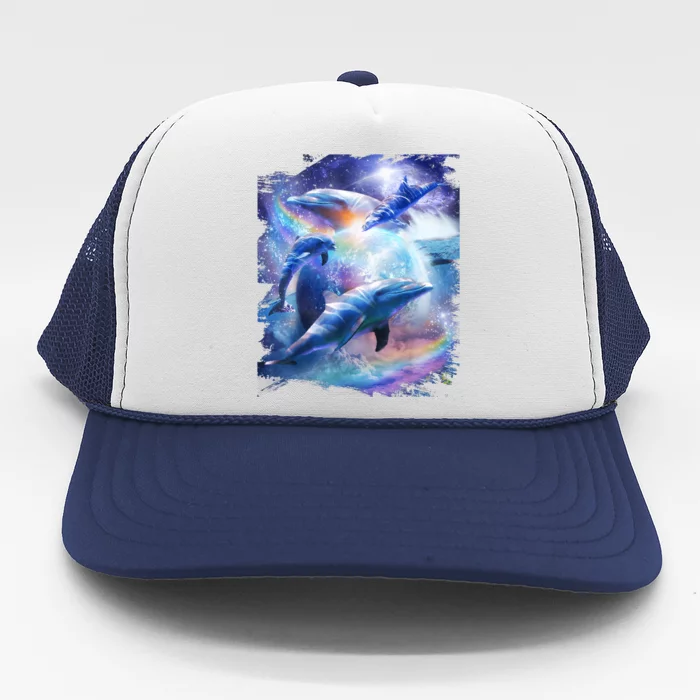 Galaxy Dolphin Dolphins In Space Trucker Hat