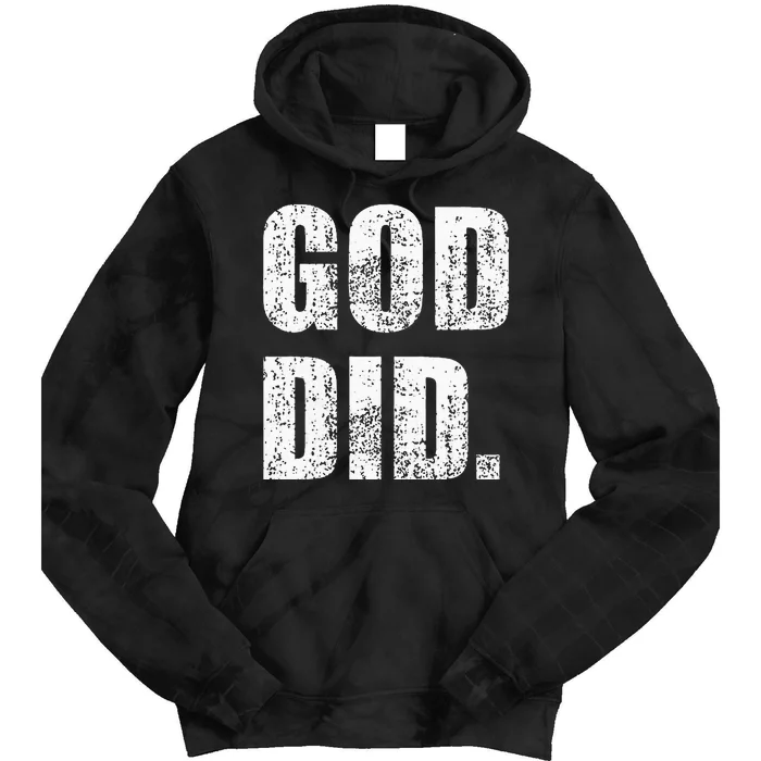 God Did Distressed Tie Dye Hoodie