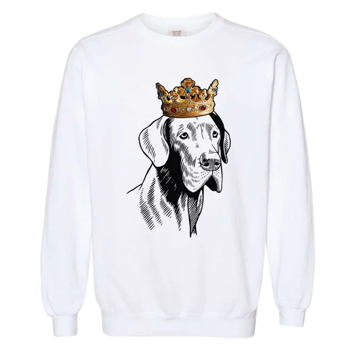 Great Dane Dog Wearing Crown Garment-Dyed Sweatshirt