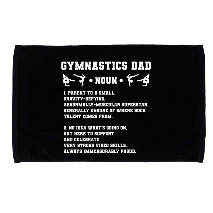 Gymnastics Dad Definition Gymnast Dad Gymnastics Father Gift Microfiber Hand Towel