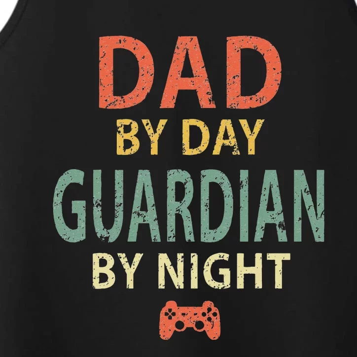 Gamer Dad Dad By Day Guardian By Night Gaming Performance Tank