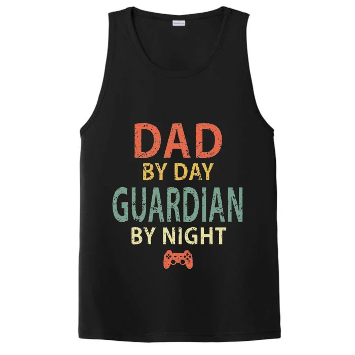 Gamer Dad Dad By Day Guardian By Night Gaming Performance Tank