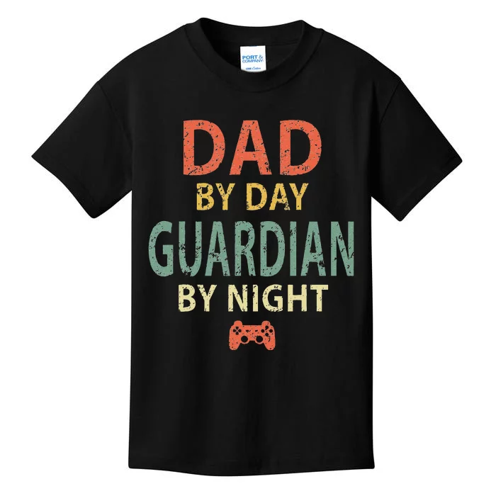 Gamer Dad Dad By Day Guardian By Night Gaming Kids T-Shirt