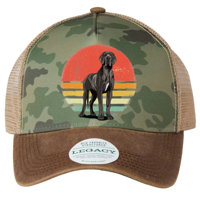 Great Dane Dog Lover Retro Vintage 70s Dog Pet Legacy Tie Dye Trucker Hat