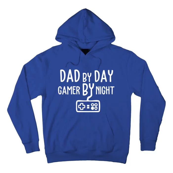 Gamer Dad Dad By Day Gamer By Night Funny Gaming Dad Great Gift Tall Hoodie