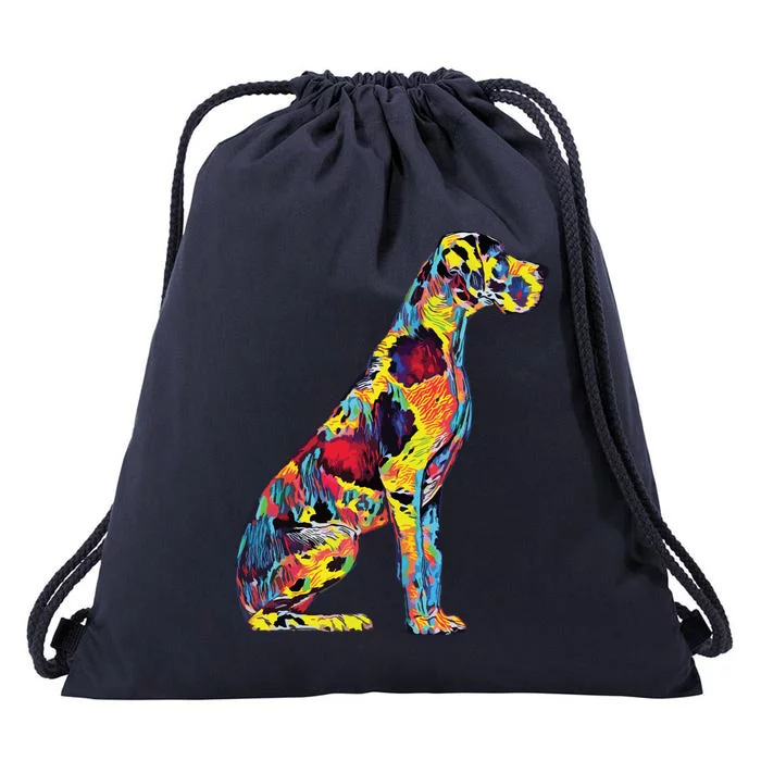 Great Dane Dog Drawstring Bag