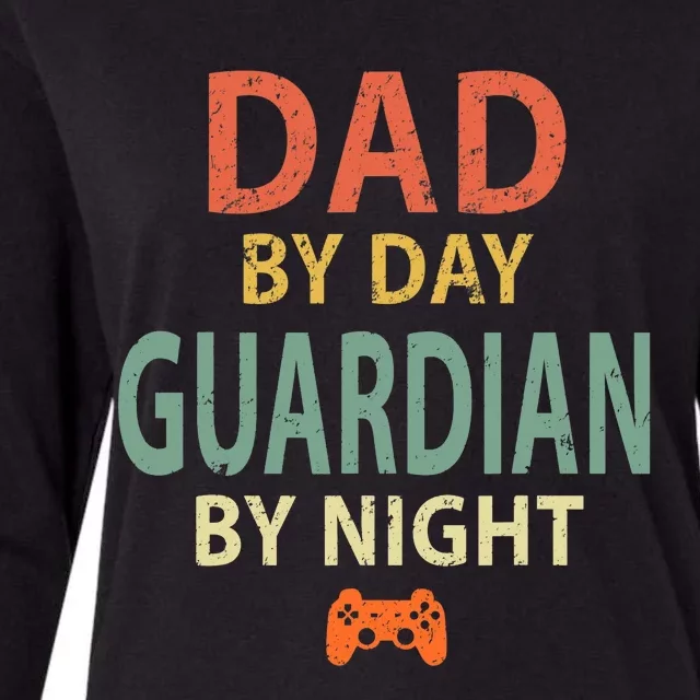 Gamer Dad. Dad by Day Guardian By Night Gaming Womens Cotton Relaxed Long Sleeve T-Shirt