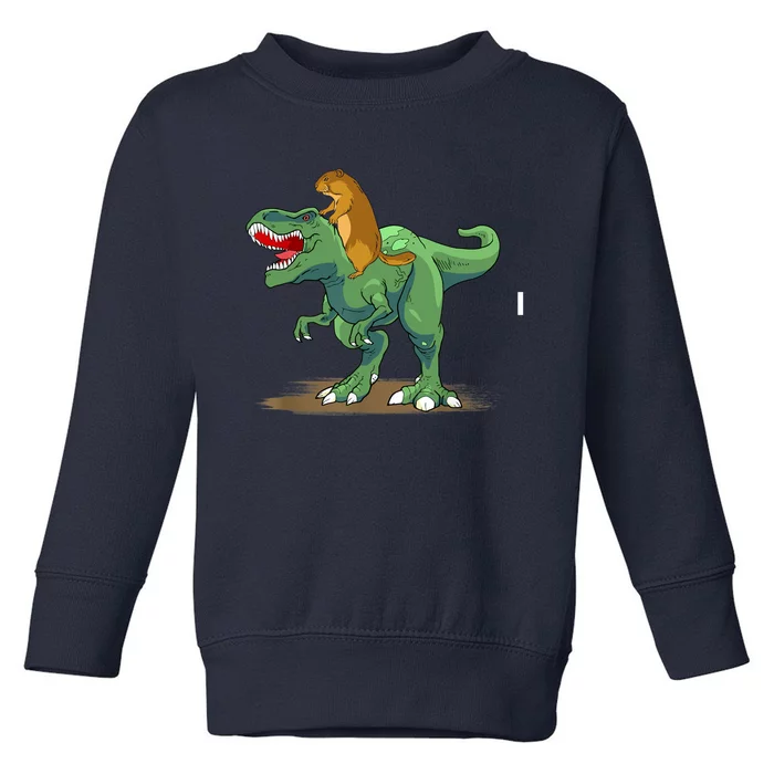 GroundHog Day Dinosaur Gift Shadow Toddler Sweatshirt