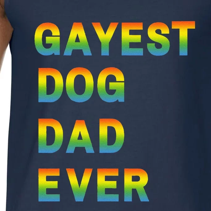 Gayest Dog Dad Gay Pride Parade Lgbtq Lgbt Gift Comfort Colors® Tank Top