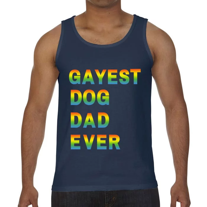 Gayest Dog Dad Gay Pride Parade Lgbtq Lgbt Gift Comfort Colors® Tank Top