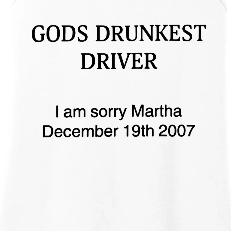 Gods Drunkest Driver December 2007 Ladies Essential Tank