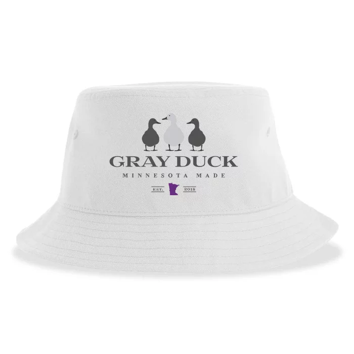 Gray Duck Ducks Sustainable Bucket Hat