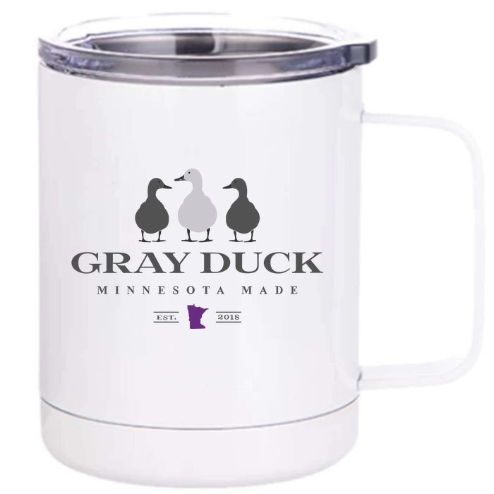 Gray Duck Ducks Front & Back 12oz Stainless Steel Tumbler Cup