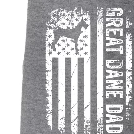 Great Dane Dad American US Flag Dog Doggie 3-End Fleece Hoodie