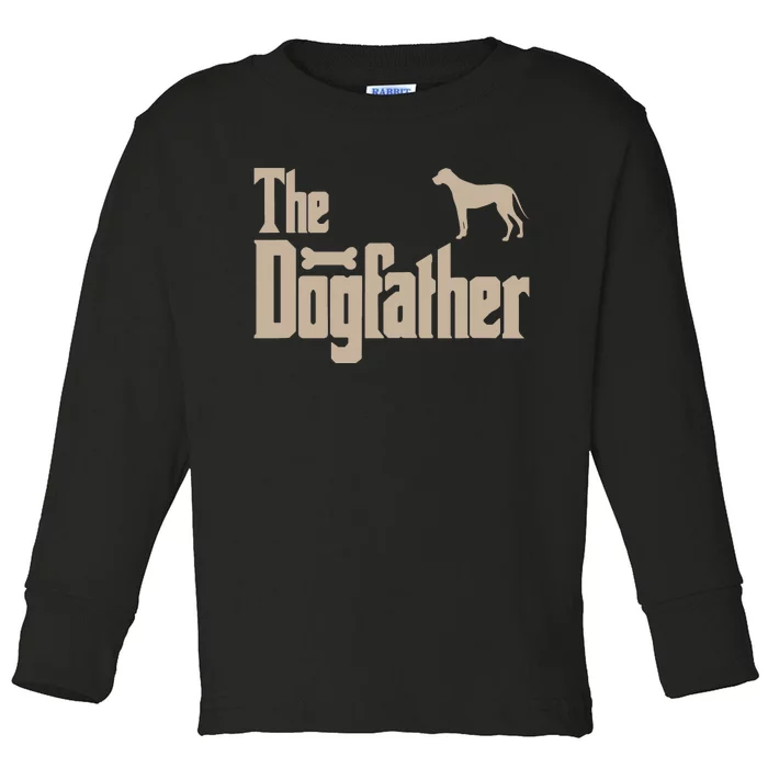 Great Dane Dog Lovers Gifts The Dogfather Toddler Long Sleeve Shirt