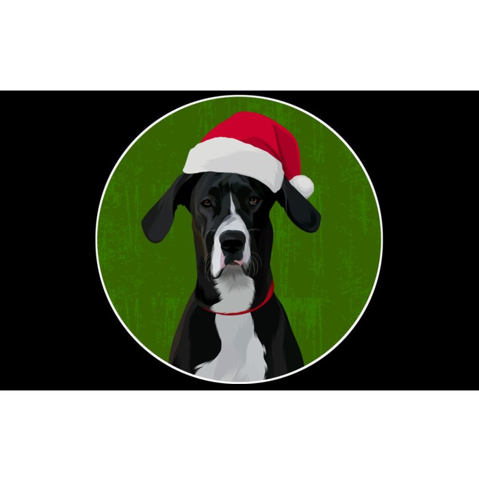 Great Dane Dog In Santa Hat For Christmas Bumper Sticker