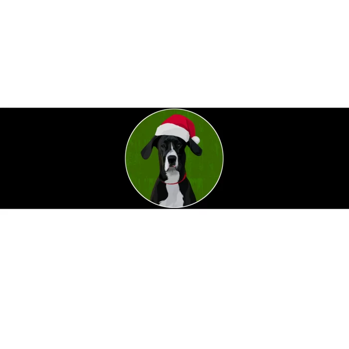 Great Dane Dog In Santa Hat For Christmas Bumper Sticker