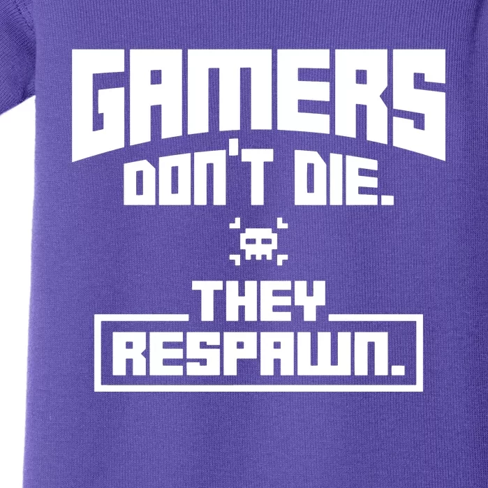 Gamers Dont Die They Respawn Baby Bodysuit