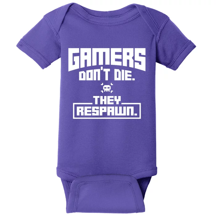 Gamers Dont Die They Respawn Baby Bodysuit