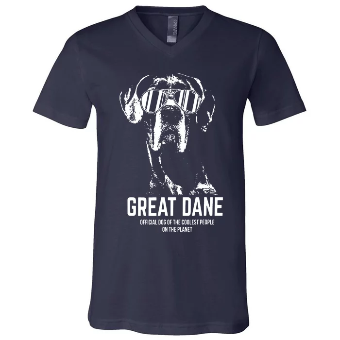 Great Dane Dog Of The Coolest Pup Lovers V-Neck T-Shirt