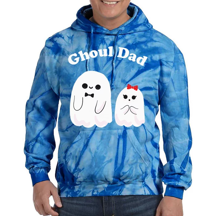 Ghoul Dad Daddy Ghost Father Funny Halloween Costume Tie Dye Hoodie