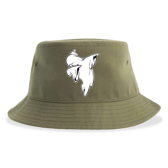 Ghost Dab Dabbig Happy Halloween Gift Sustainable Bucket Hat