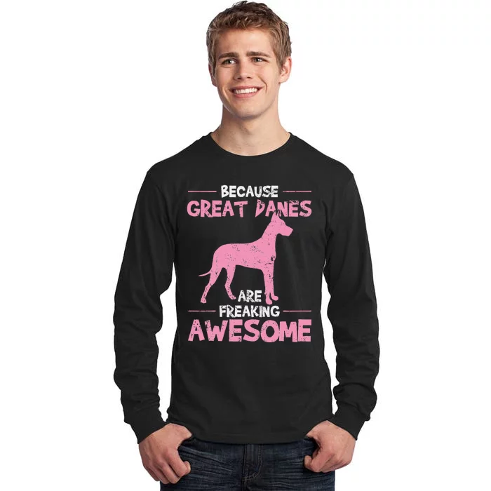 Great Dane Dog Awesome Tall Long Sleeve T-Shirt