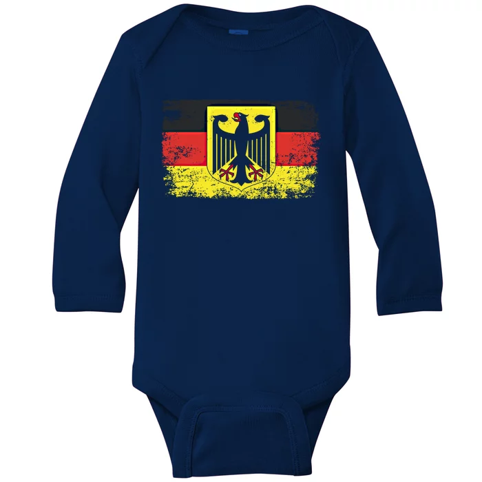 Ger Deutschland Eagle Bird Gery Ger Country Gift Baby Long Sleeve Bodysuit